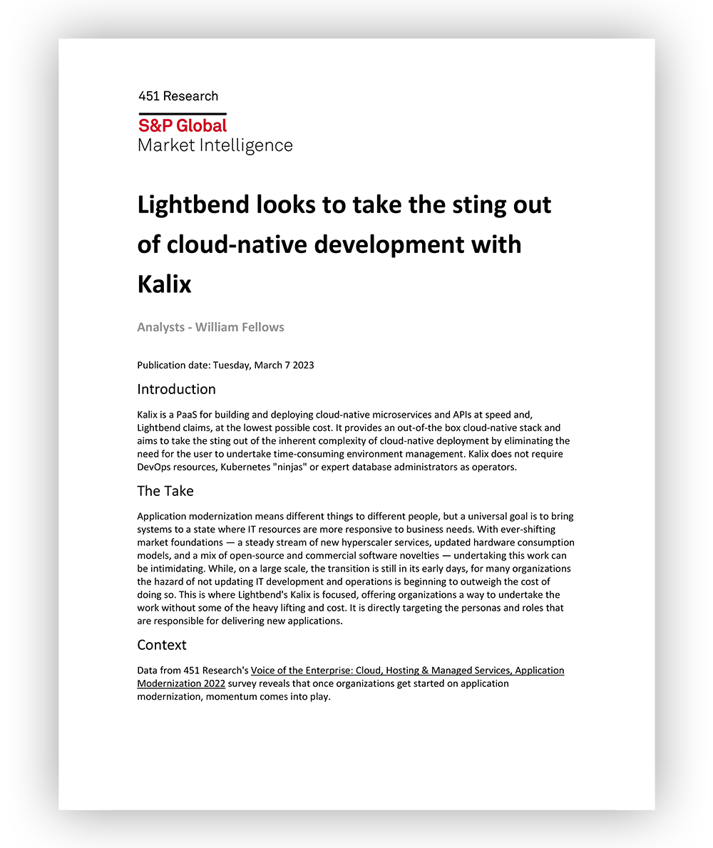 Lightbend looks to take the sting out of cloud-native development with Kalix