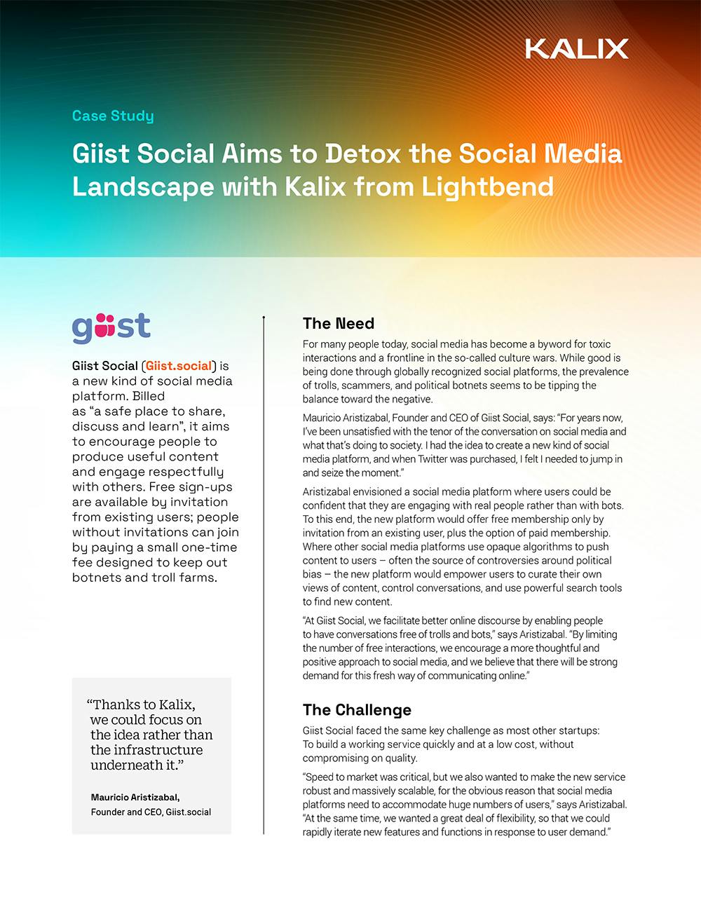 Giist Social Aims to Detox the Social Media Landscape with Kalix from Lightbend