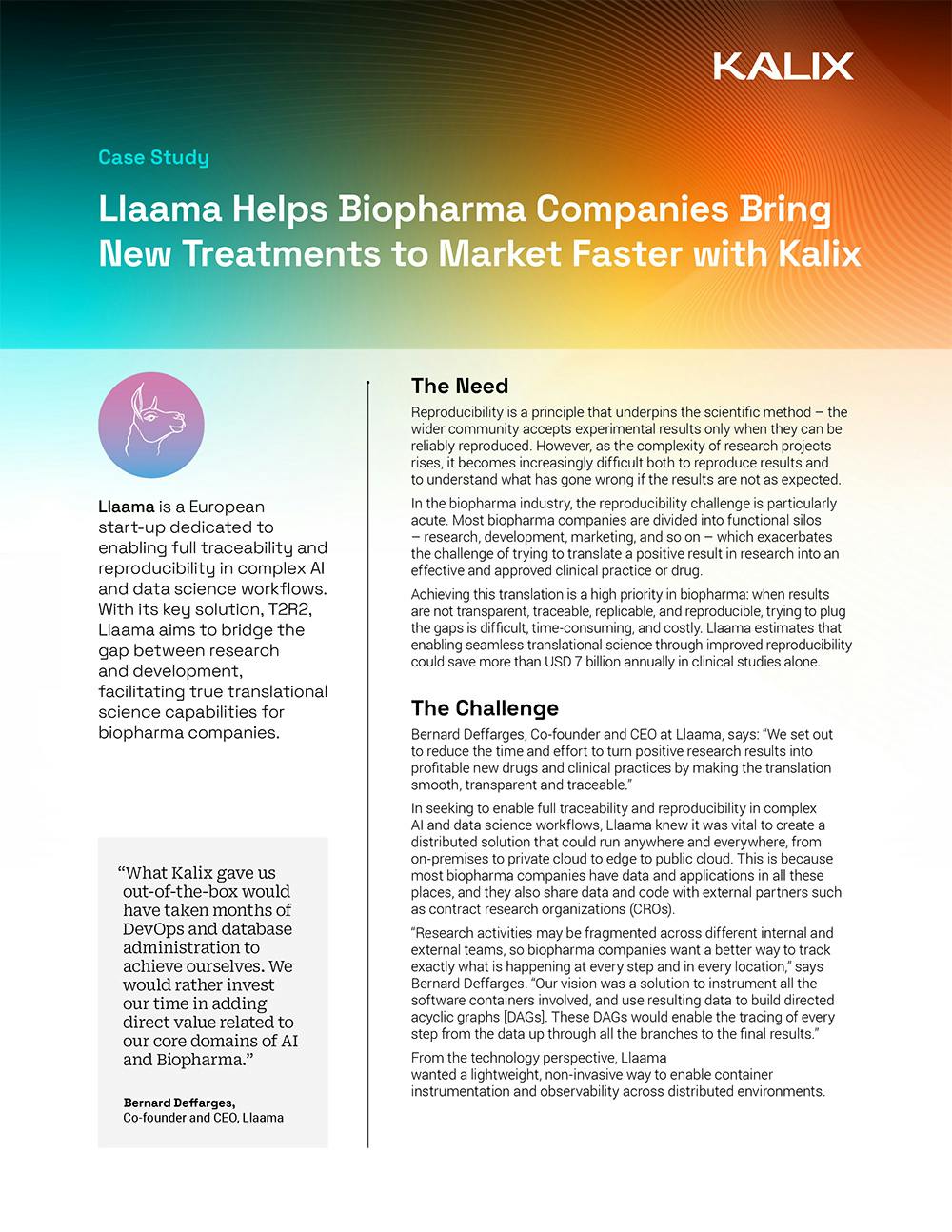 Llaama Helps Biopharma Companies Bring New Treatments to Market Faster with Kalix