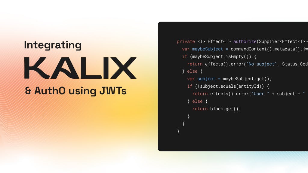 Integrating Kalix and Auth0 using JWTs